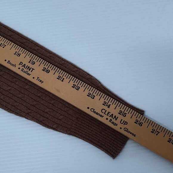 JCrew Brown V-neck cable knit wool cashmere blend pullover, size L - Picture 13 of 15